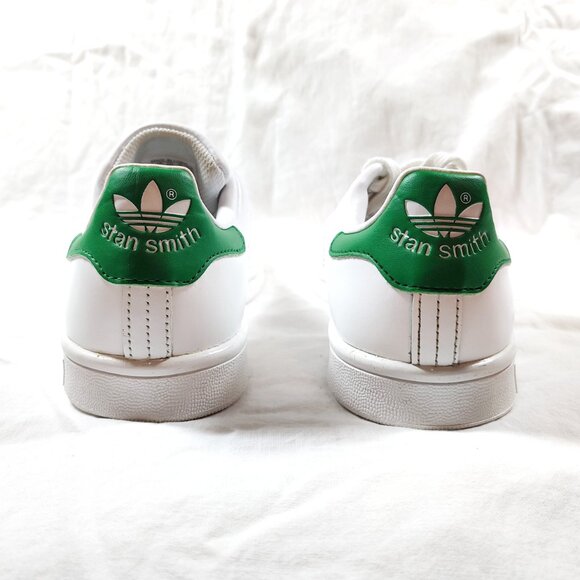 EUC Adidas Stan Smith White & Green Tennis Shoes Size 5 – 6 - Picture 6 of 8